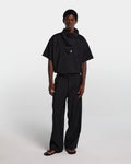 Black trousers in fresco wool