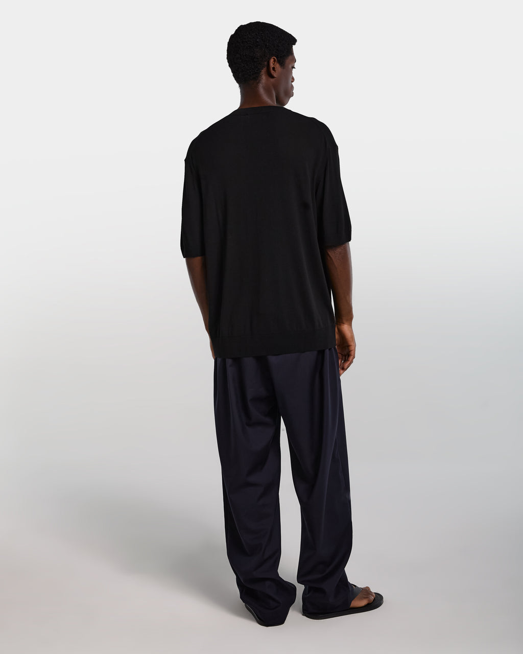 Black viscose t-shirt