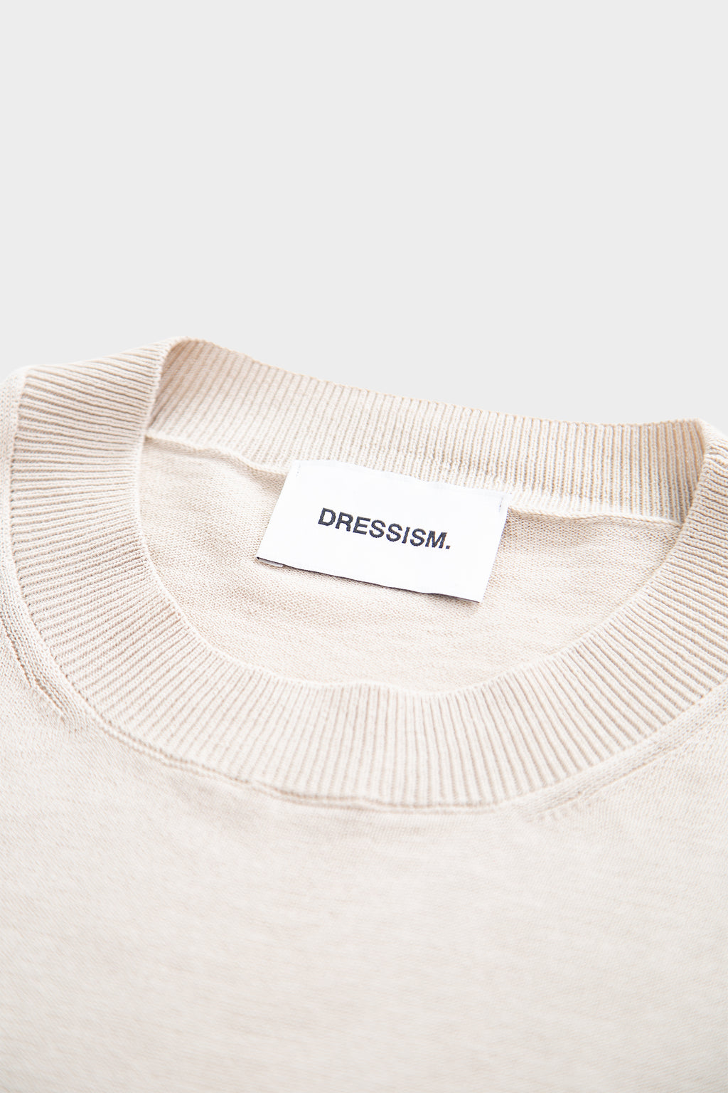 Sand-colored knit T-shirt