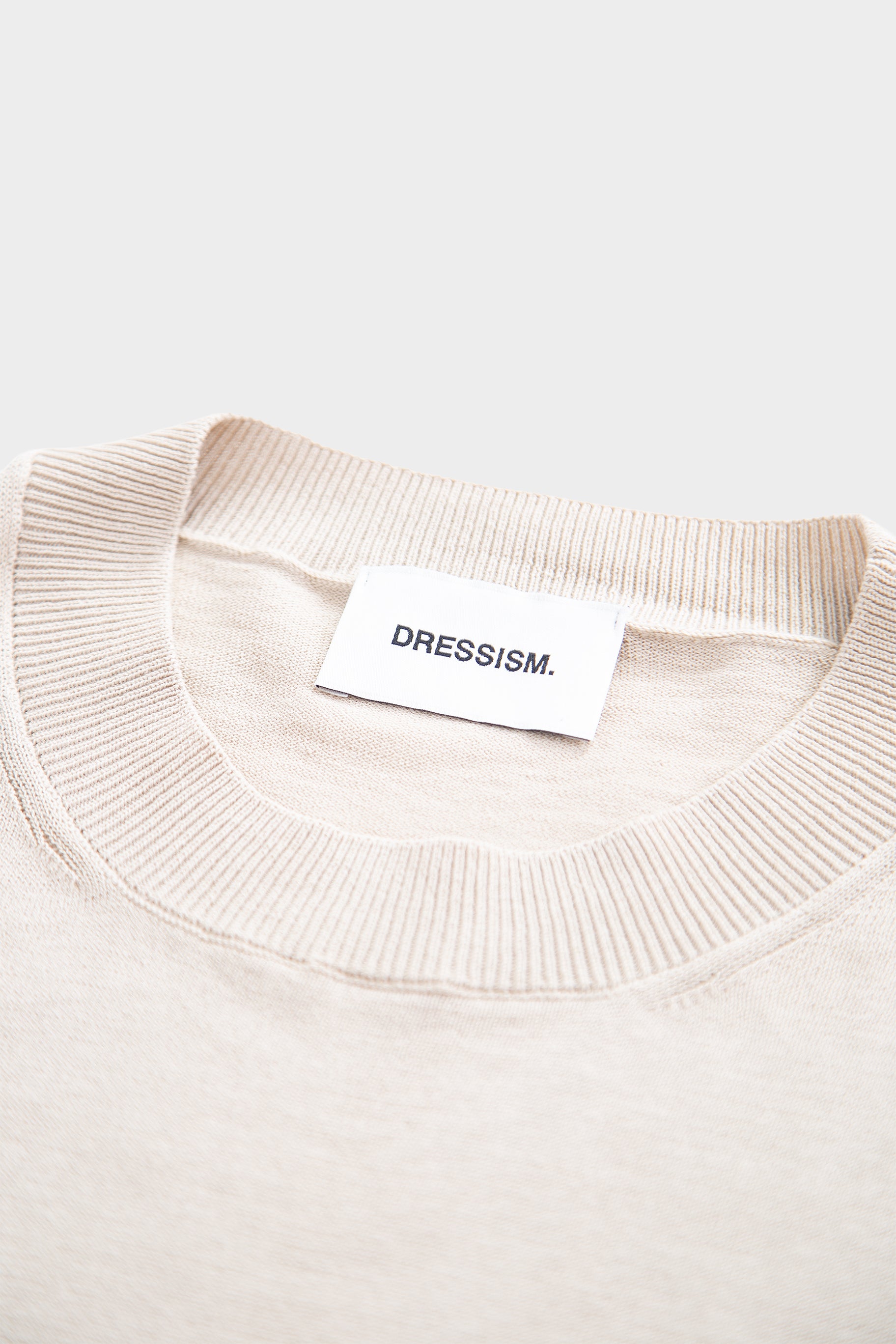 Sand-colored knit T-shirt
