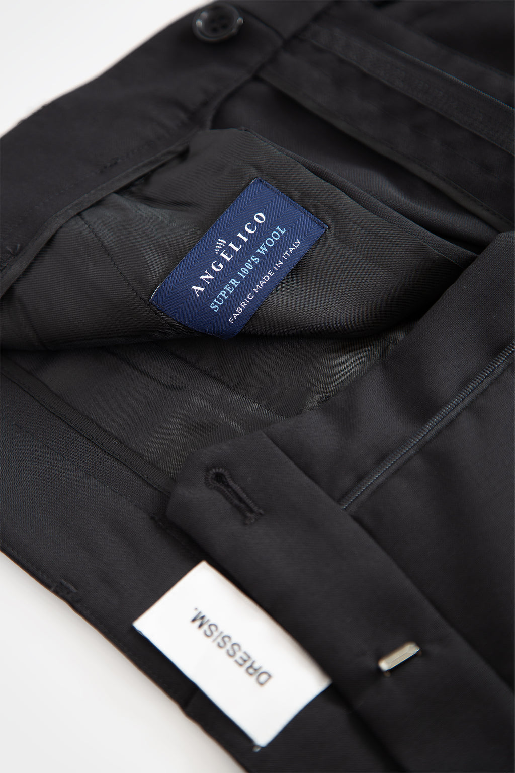 Black trousers in fresco wool