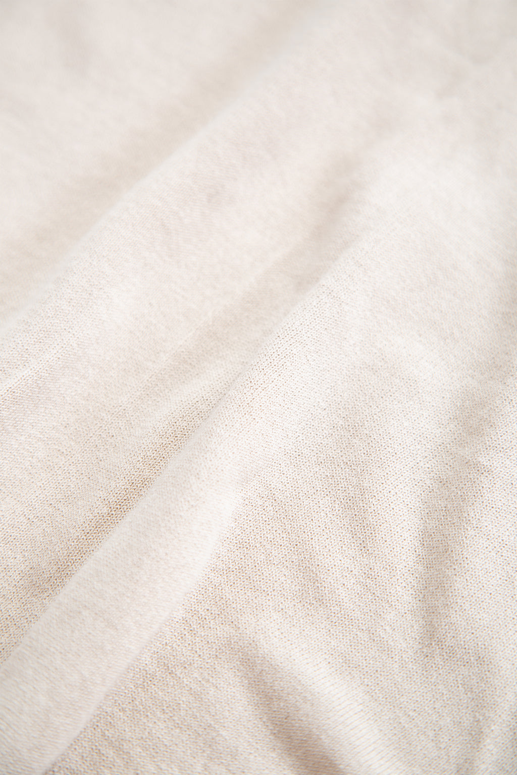 Sand-colored cotton polo shirt with open collar