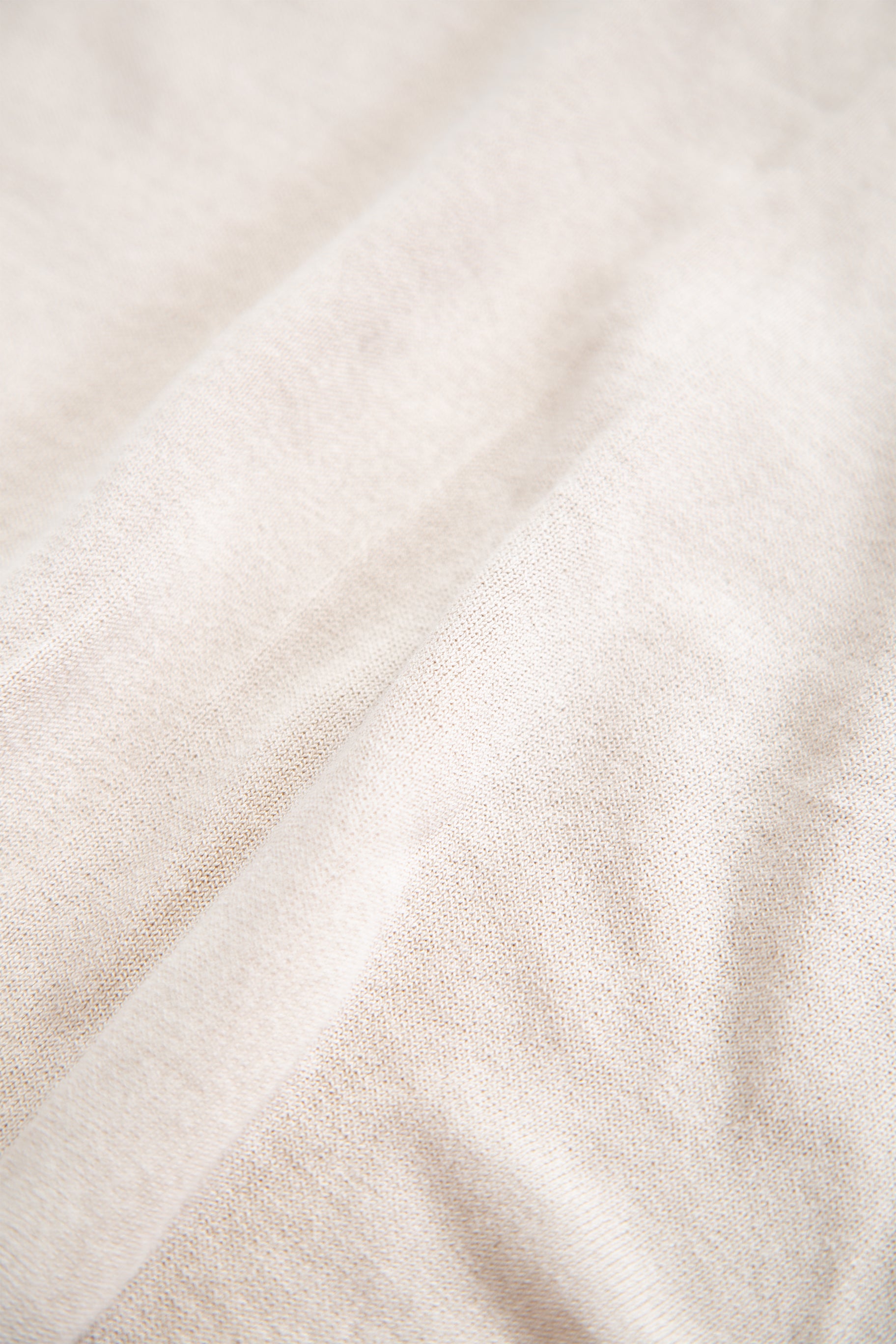 Sand-colored cotton polo shirt with open collar