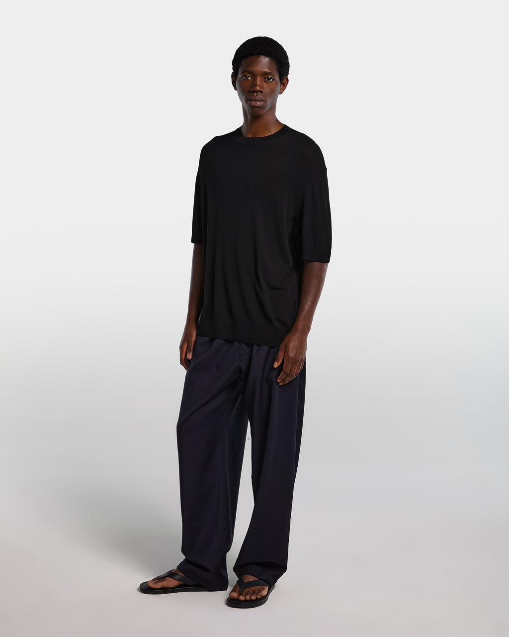 Black viscose t-shirt