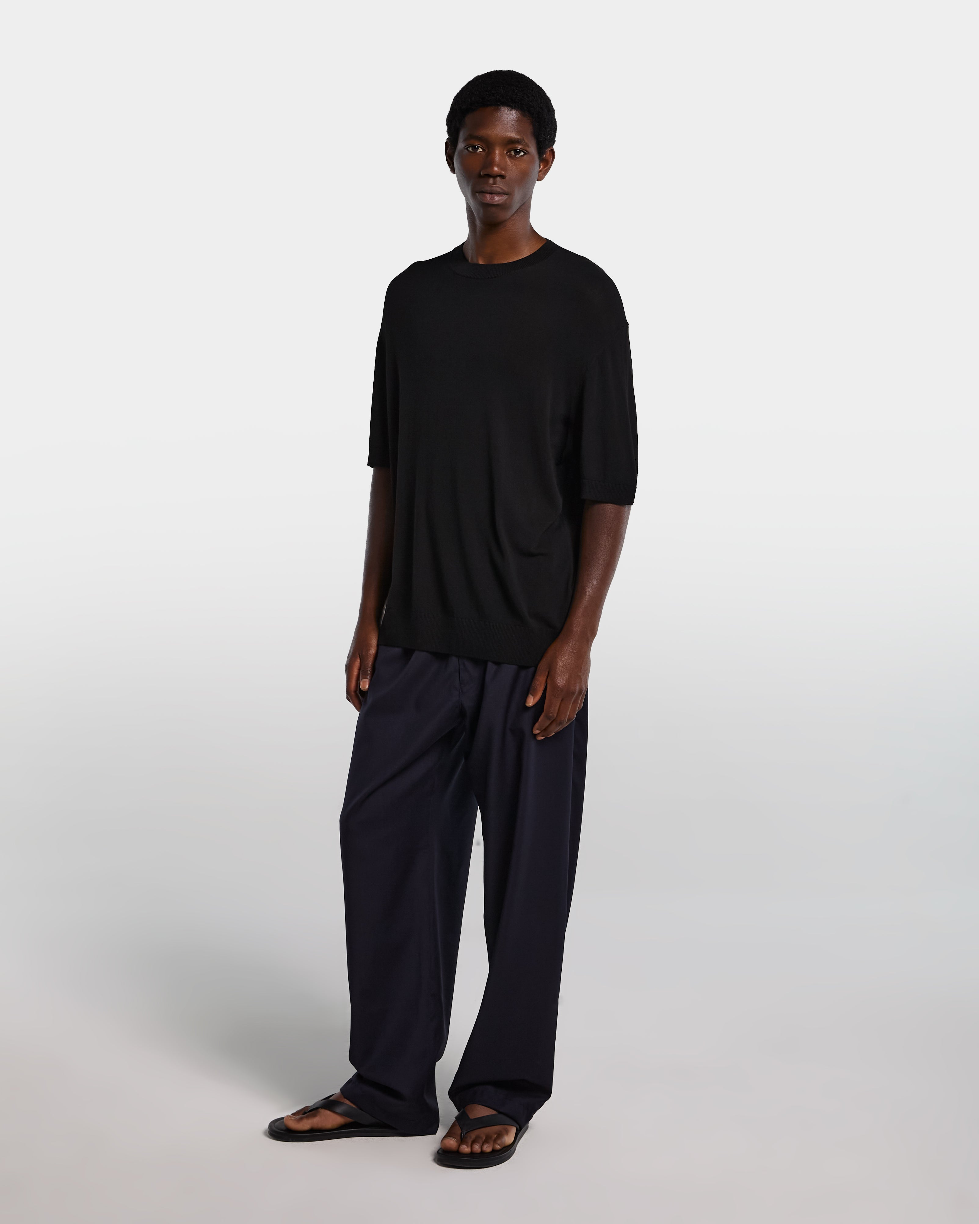 Black viscose t-shirt