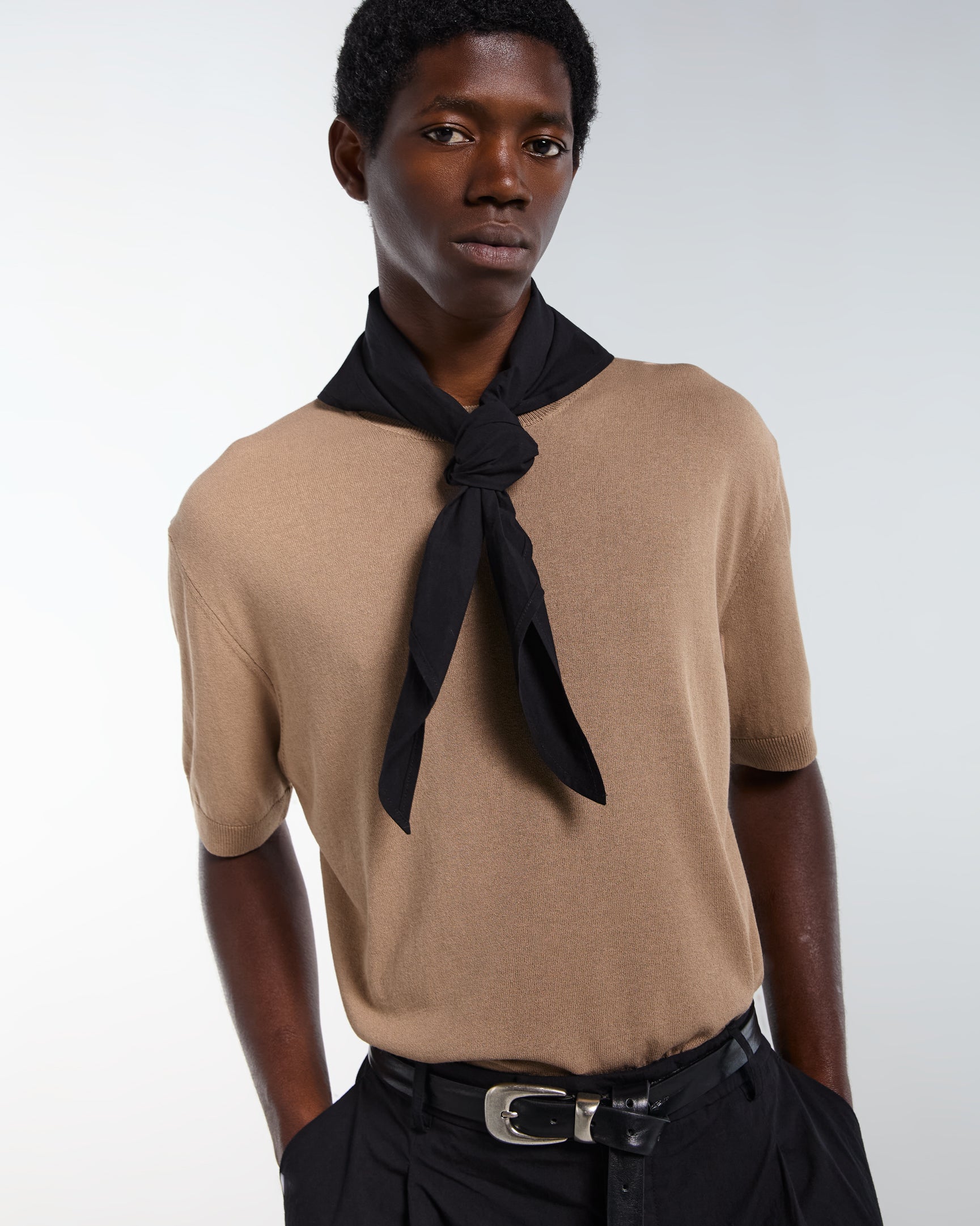 Camel viscose T-shirt