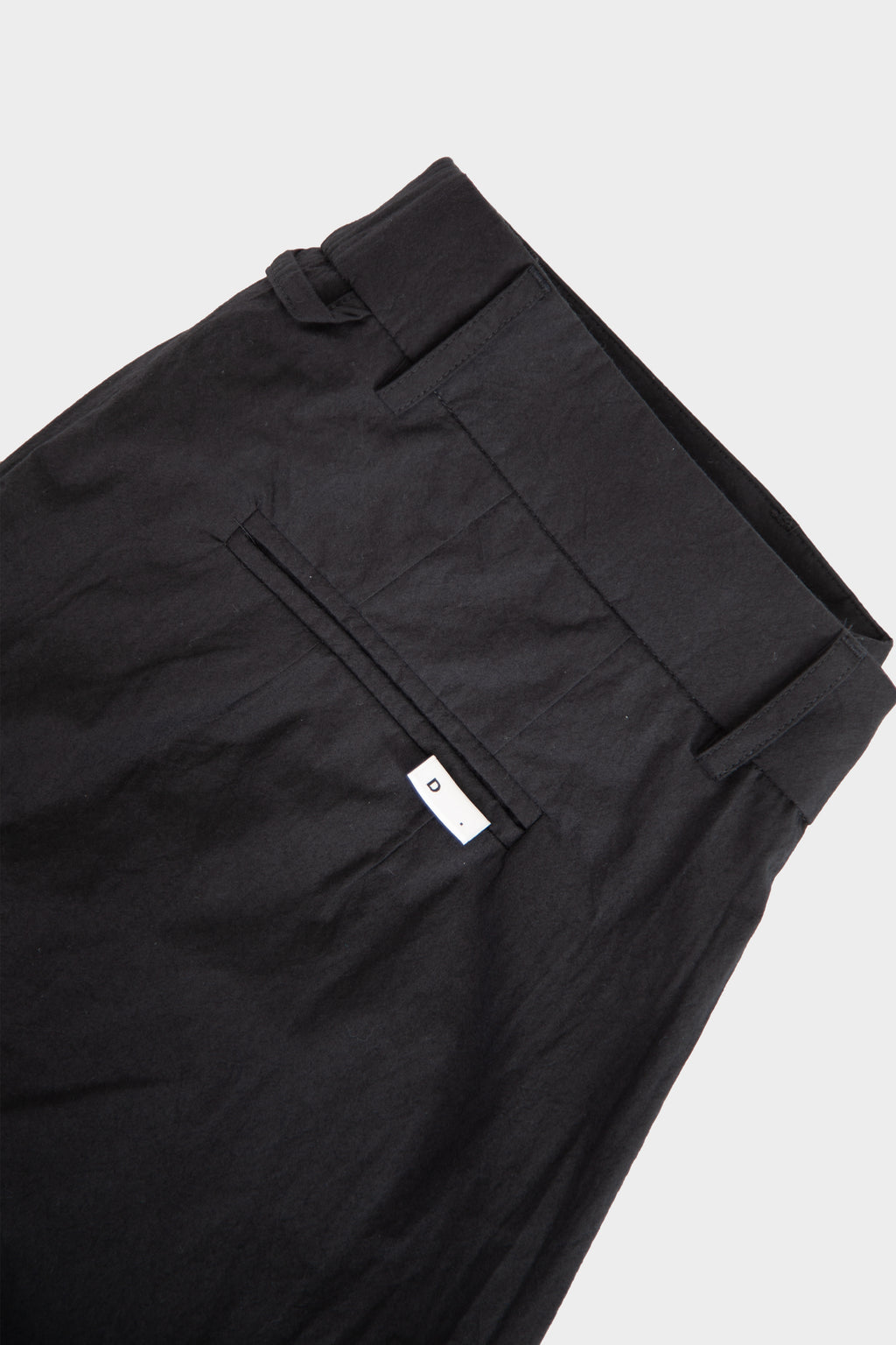 Black cotton poplin trousers